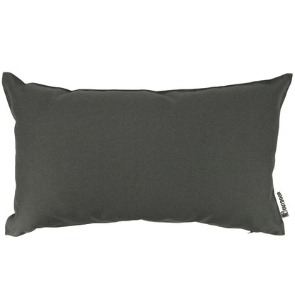 Outdoorkissen Gartenkissen wetterfest 30 x 50 anthrazit grau