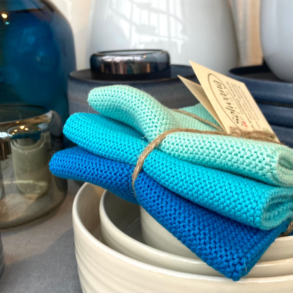 Solwang Design Wischtücher – aqua türkis blau