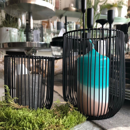 Posiwio Windlicht aus Metall, schwarz