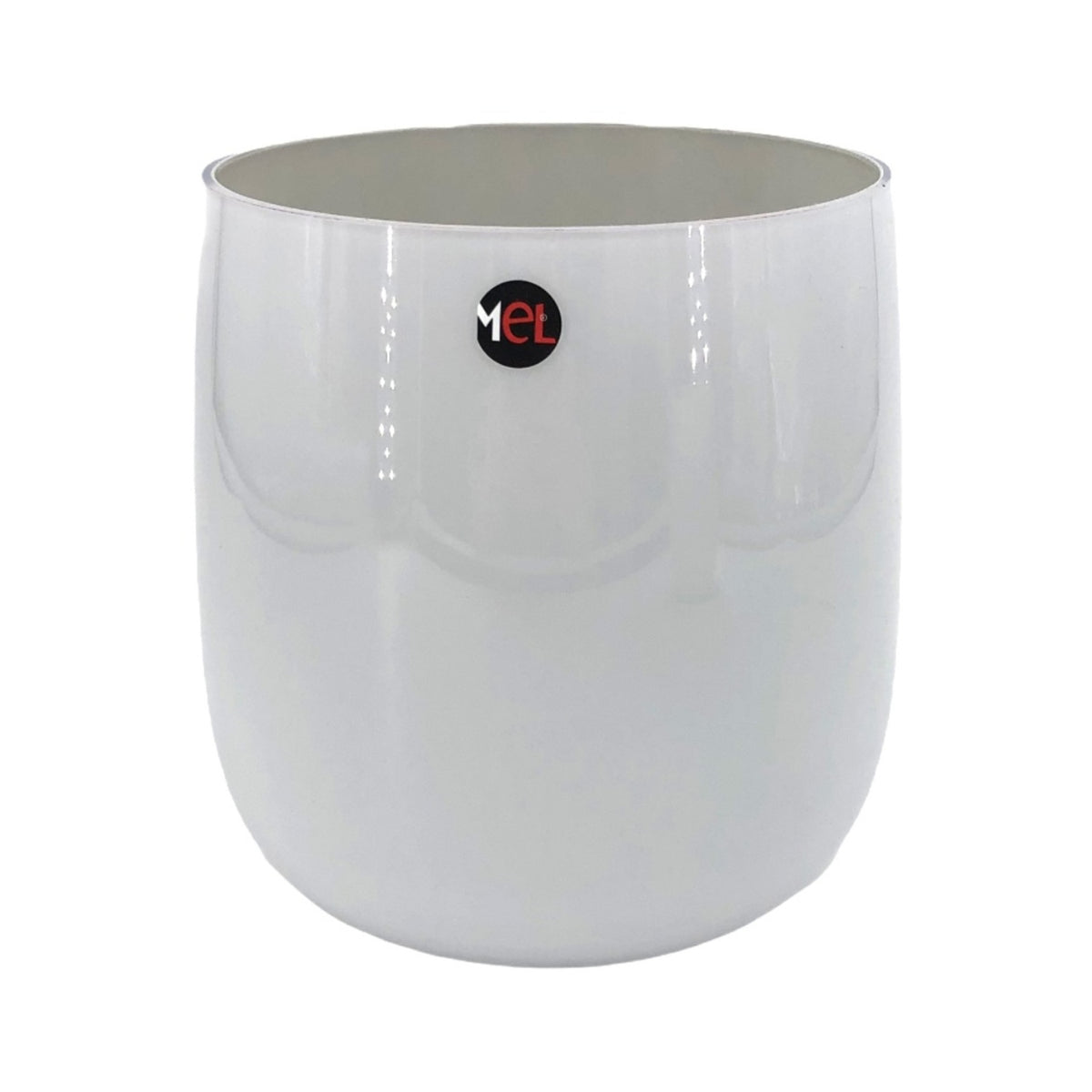 Mel Vase "Happy Spring" mittel, hellgrau
