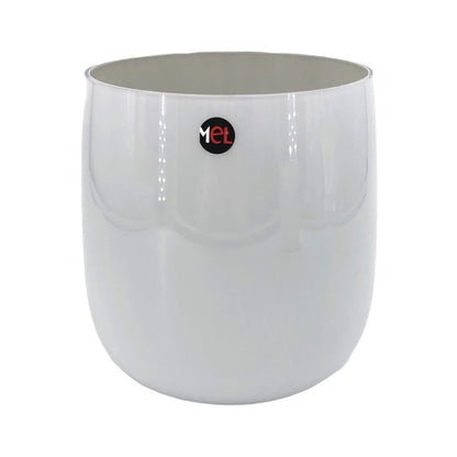 Mel Vase "Happy Spring" mittel, hellgrau
