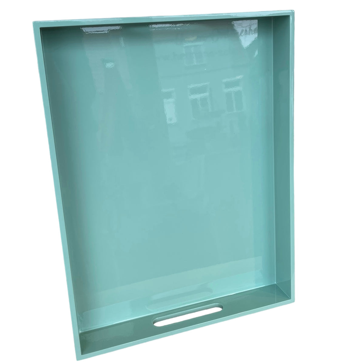 albert L. (punkt) Lacktablett 40 x 30 cm Hochglanz eisblau mint