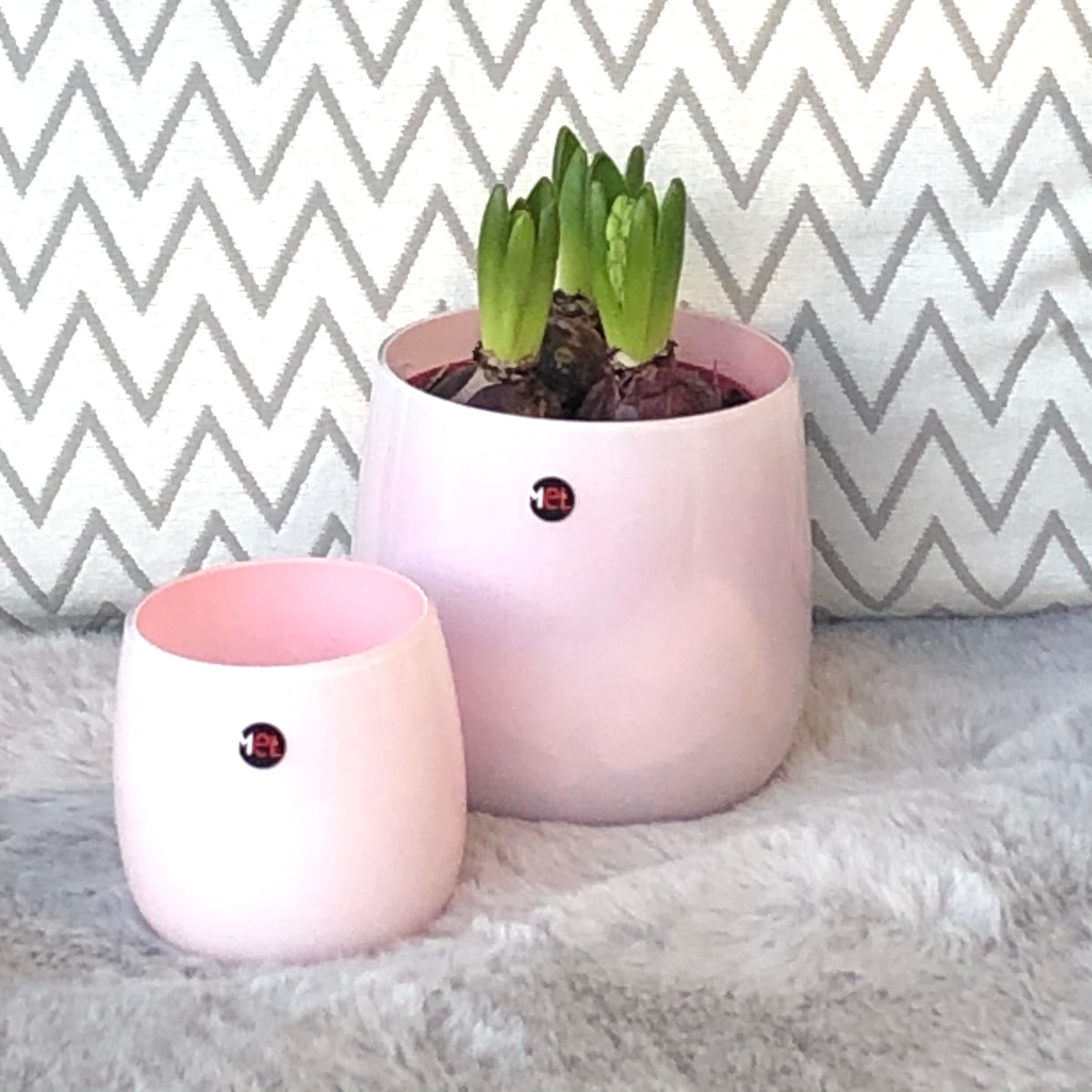Mel Vase "Happy Spring" mittel, rosa