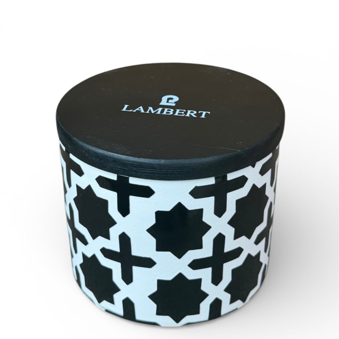 Lambert Duftkerze EBBA, Duft "Orange Blossom &amp; Ginger" - schwarz/weiß