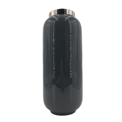 Gift Company Vase Saigon M, anthrazit mit Silberrand