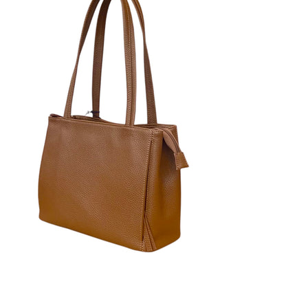 Maxima Schultertasche klein, cuoio, cognac