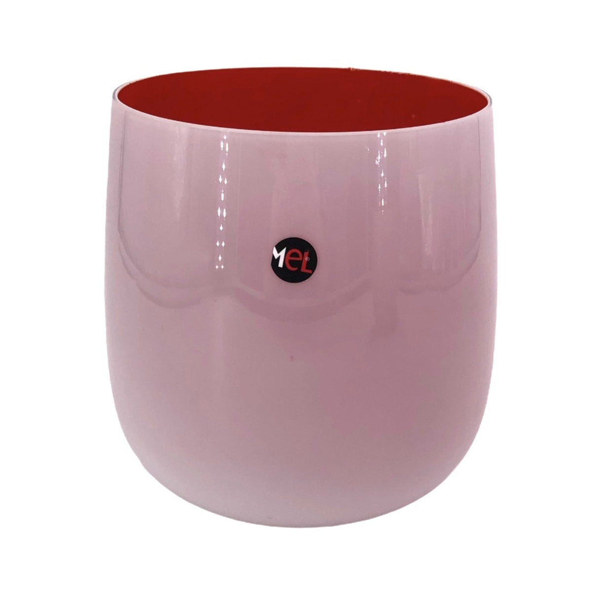 Mel Vase "Happy Spring" mittel, dunkelrot