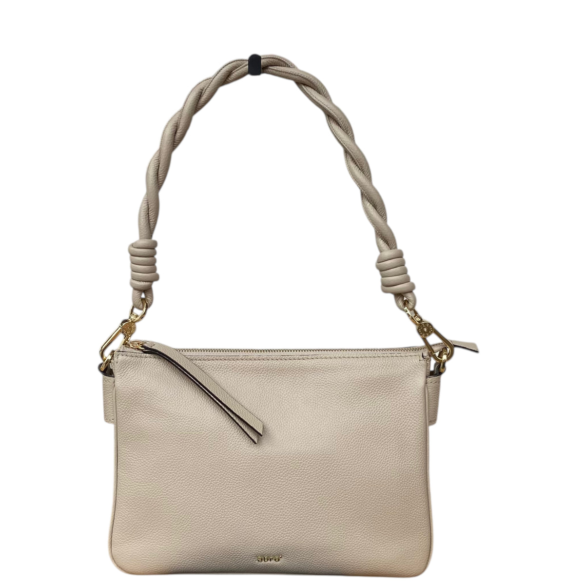 abro TWOFOLD Umhängetasche mit Einteilung, beige