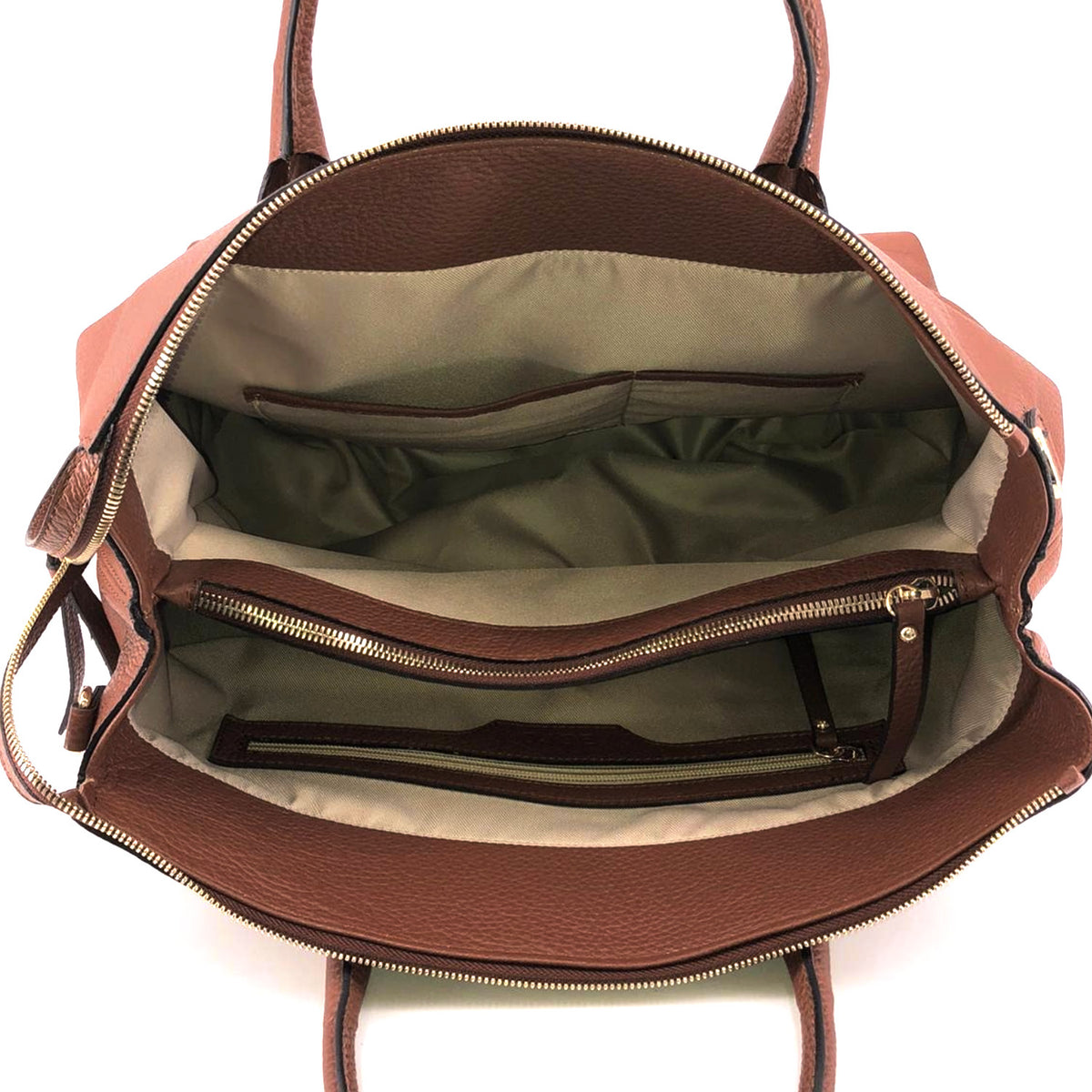 Abro Henkeltasche Gunda, braun - Rückseite