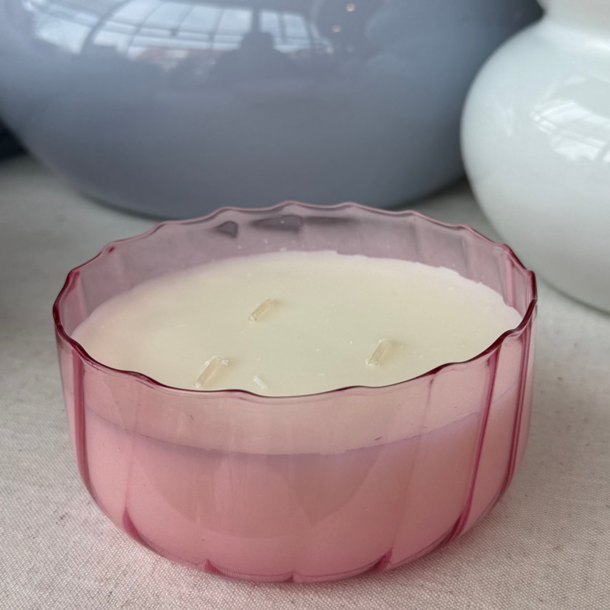 Paddywax Duftkerze Ripple Desert Peach rosa 340g