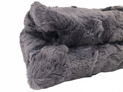 Pad Webpelzdecke BARDOT, stone grau anthrazit