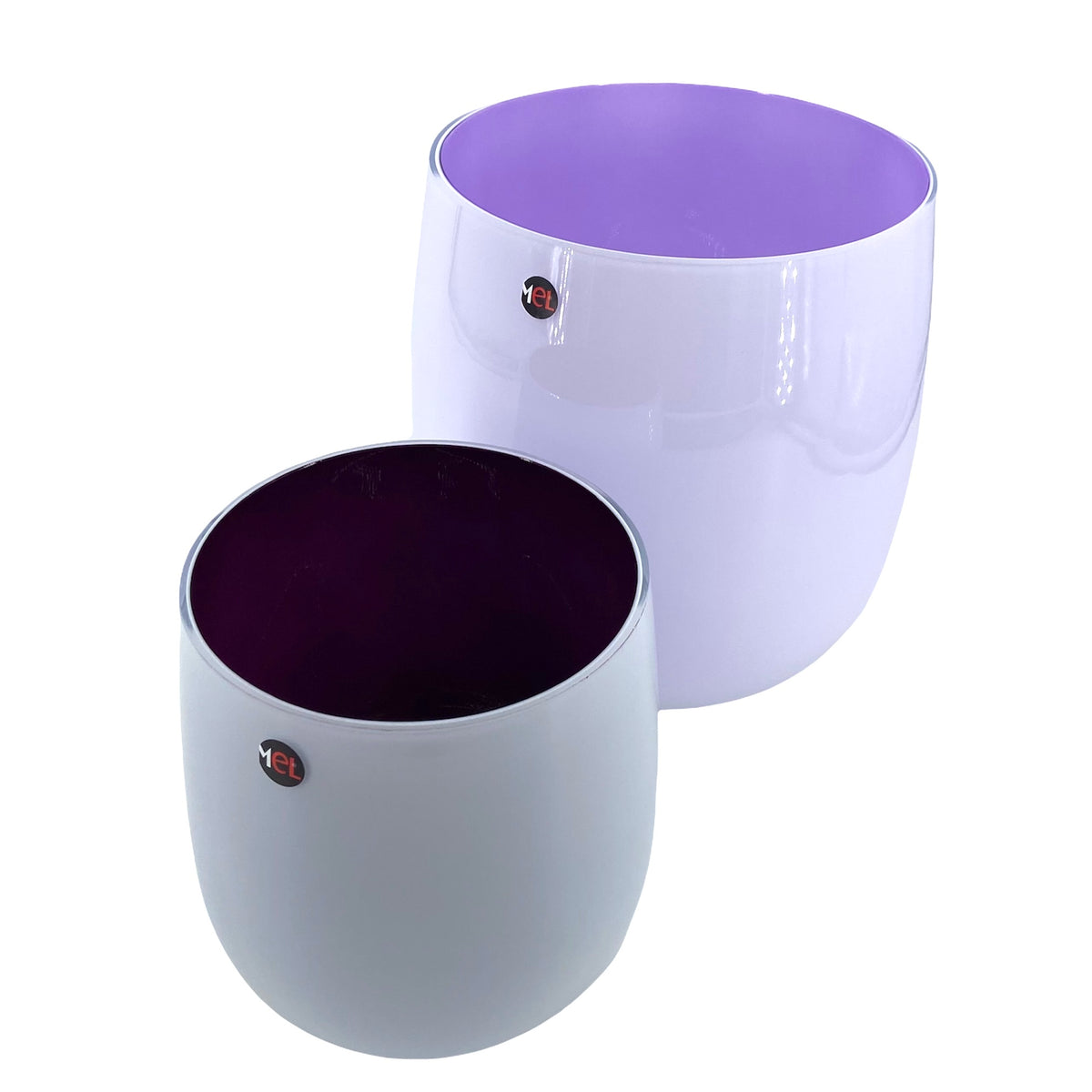 Mel Vase "Happy Spring" groß lila lavendel
