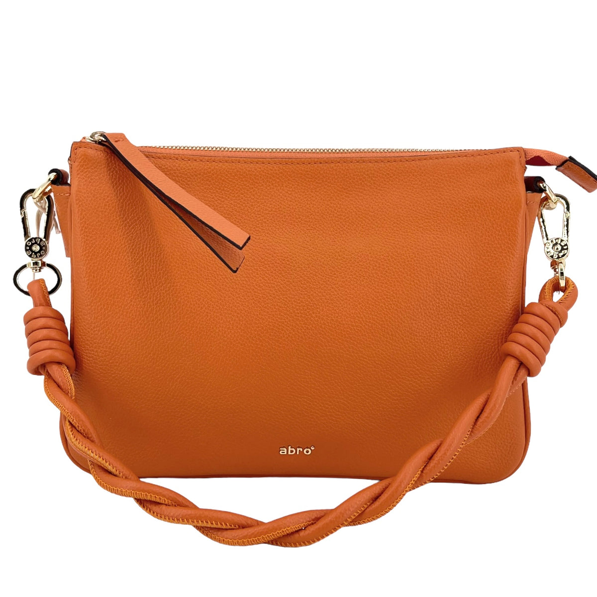abro TWOFOLD Umhängetasche mit Einteilung, orange
