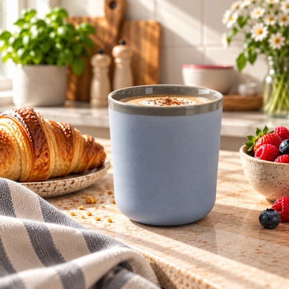 Chic Mic Good Mood Cup Porzellanbecher MORNING DEW  380ml, grau